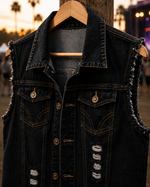 Bristol Distressed Denim Vest