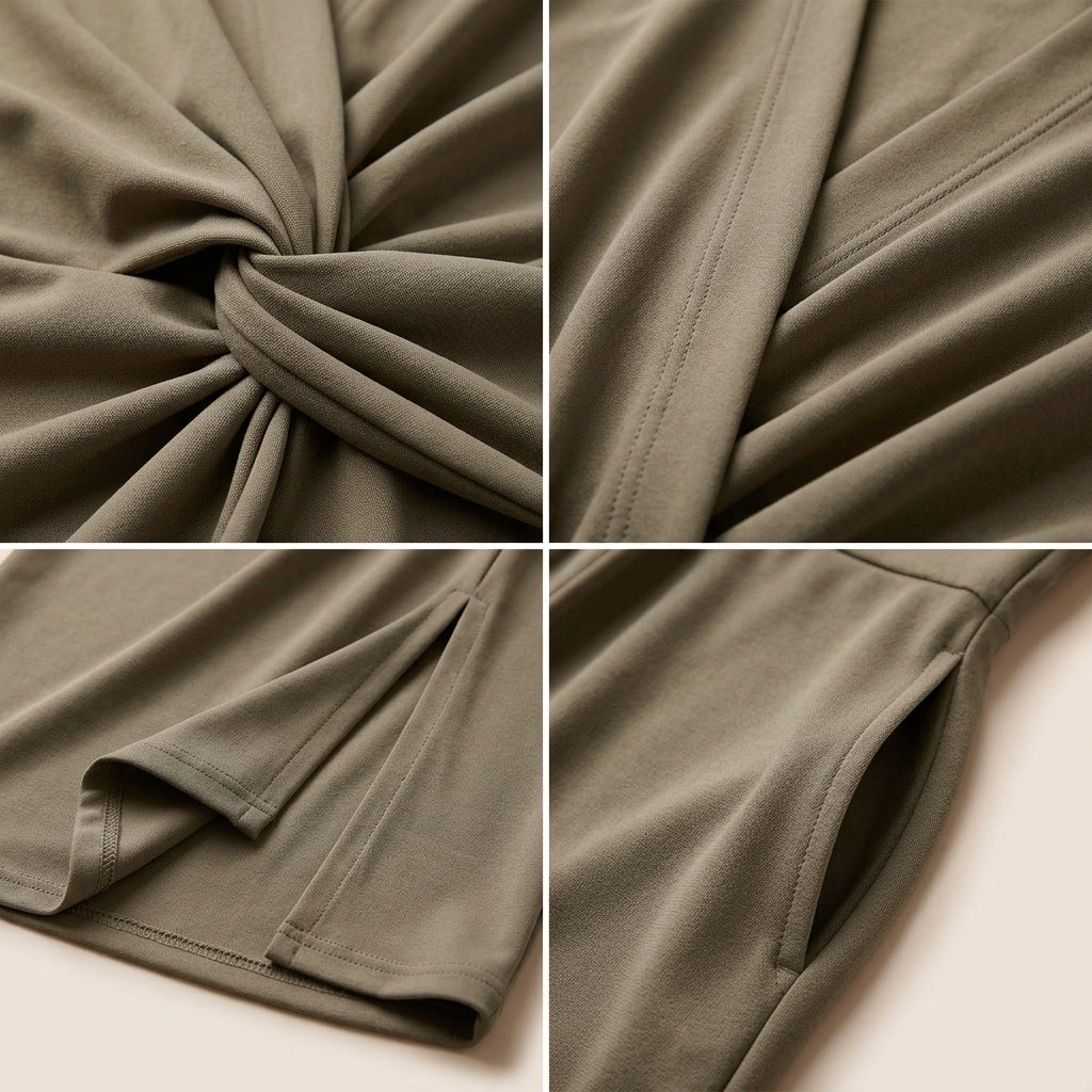 Elowena Twist-Front Midi Dress