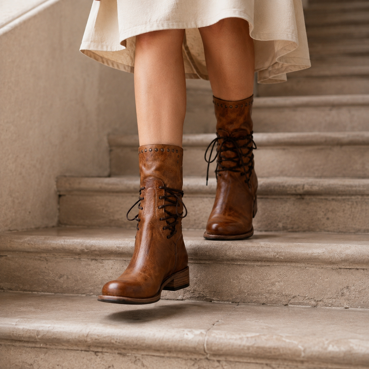 The Maeve Lace-Up Ankle Boot