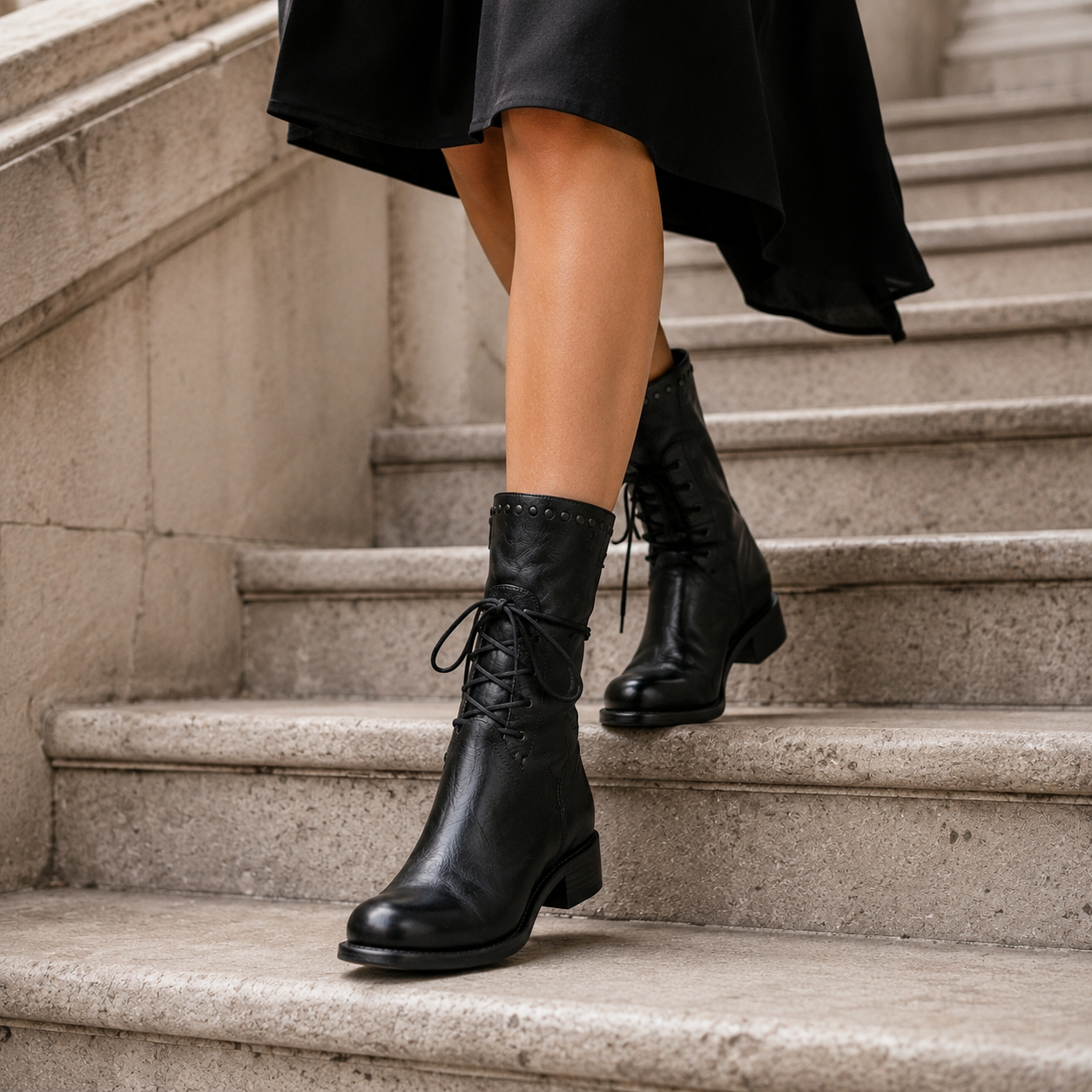The Maeve Lace-Up Ankle Boot