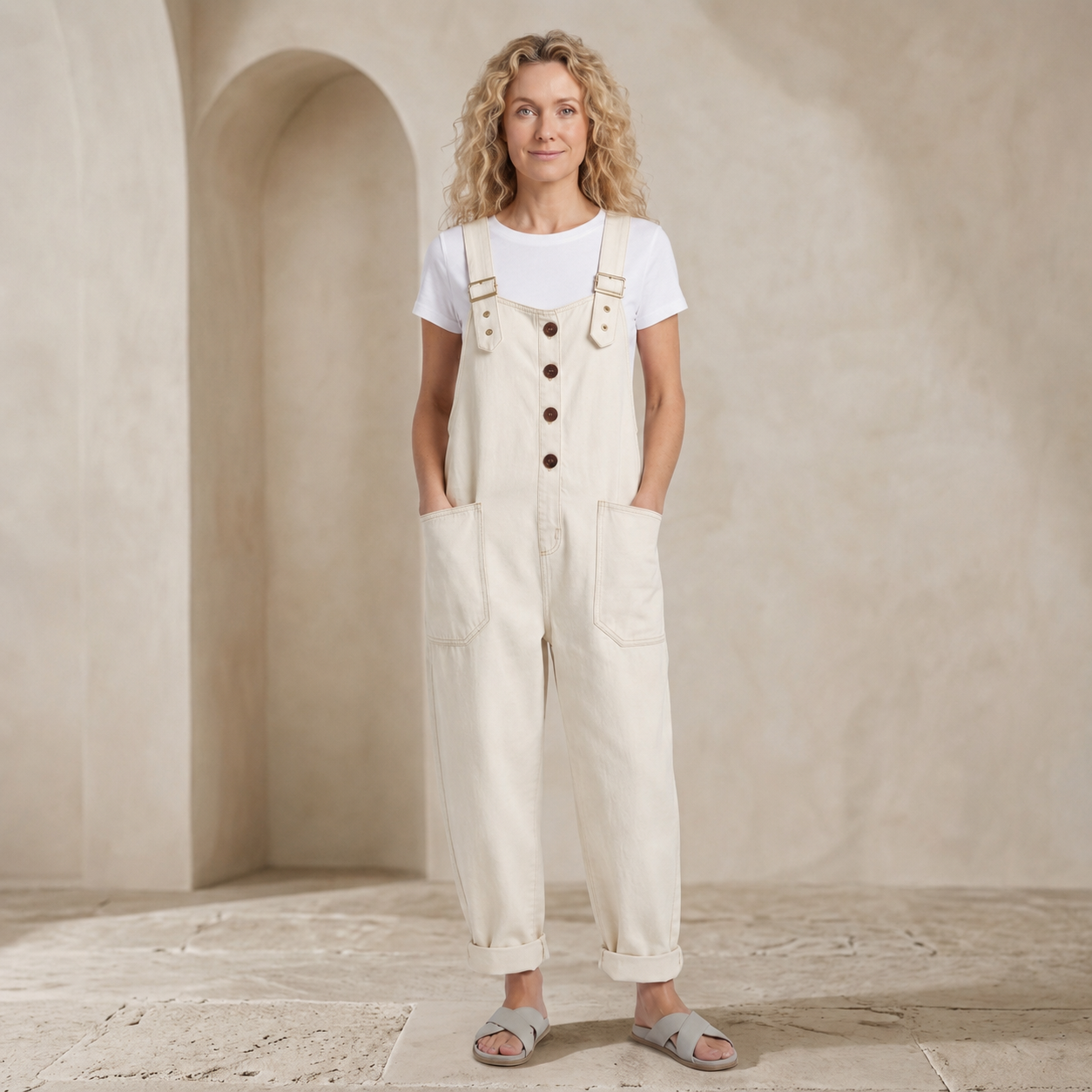 Elowen Woman's Denim-Look Jumpsuit